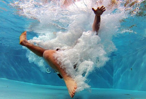 Jumping in the pool