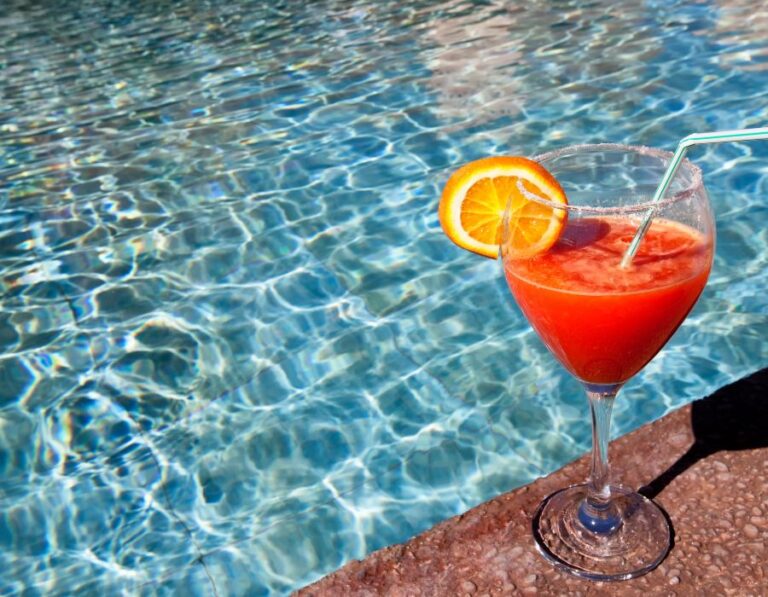 A cocktail by the pool