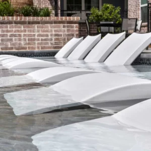 Ledge Swimming Pool Lounger Chaise - White