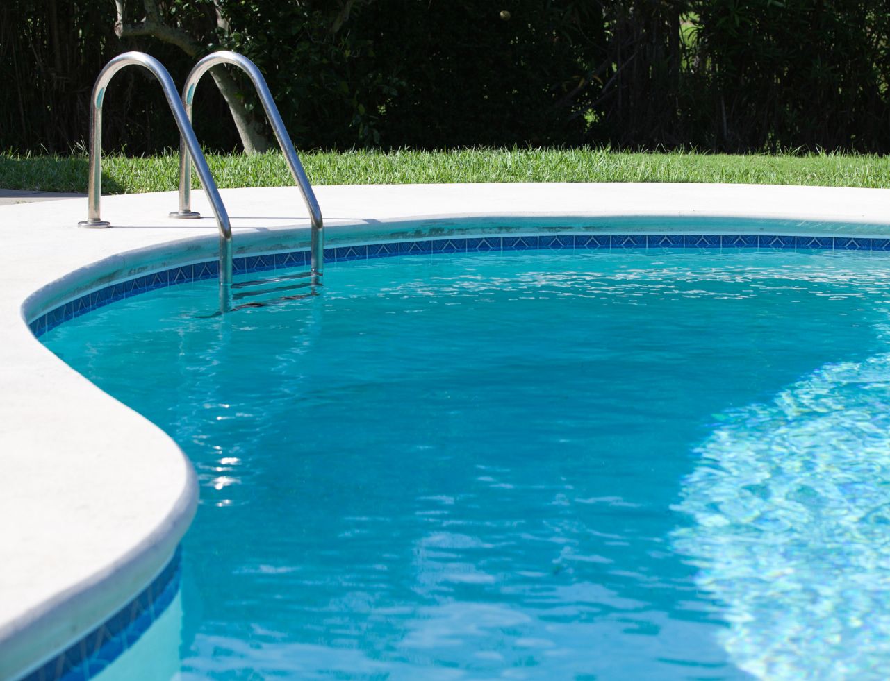 swimming pool in garden